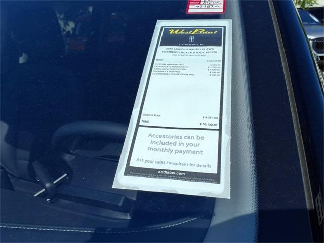new 2025 Lincoln Nautilus car, priced at $50,464