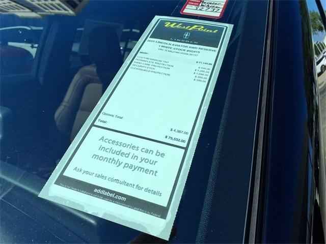 new 2025 Lincoln Aviator car, priced at $68,299