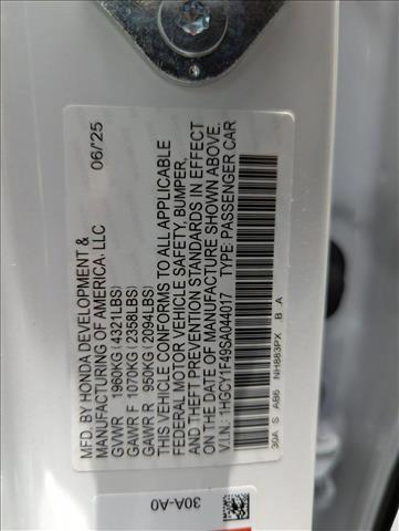 new 2025 Honda Accord car, priced at $30,894