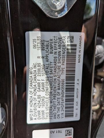new 2025 Honda Civic Hybrid car, priced at $31,314