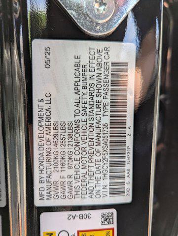 new 2025 Honda Accord Hybrid car, priced at $34,109
