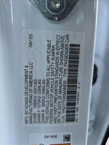 new 2025 Honda Accord car, priced at $30,894