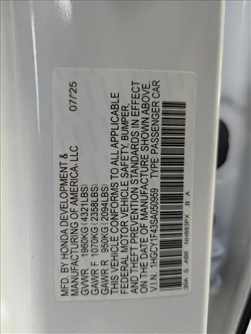 new 2025 Honda Accord car, priced at $30,894