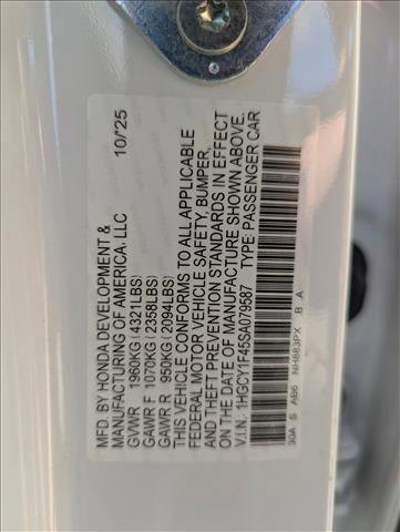 new 2025 Honda Accord car, priced at $32,210