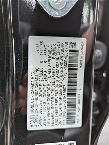 new 2026 Honda Civic car, priced at $27,490