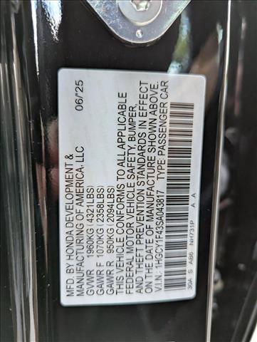new 2025 Honda Accord car, priced at $30,463
