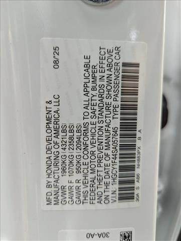 new 2025 Honda Accord car, priced at $30,894