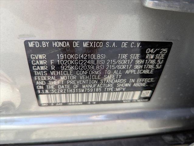 new 2025 Honda HR-V car, priced at $26,259