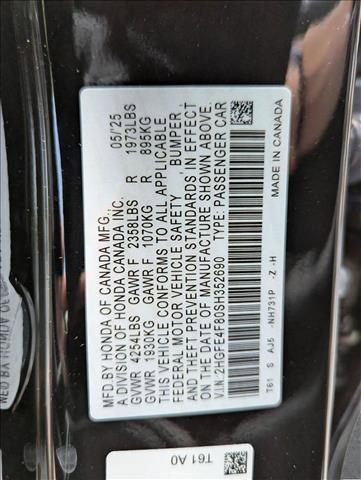 new 2025 Honda Civic Hybrid car, priced at $31,314