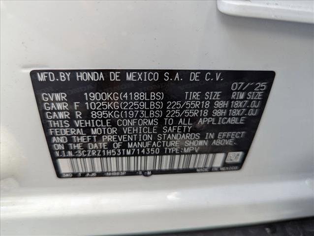 new 2026 Honda HR-V car, priced at $29,550