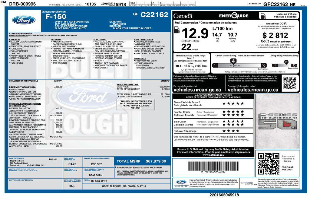 used 2016 Ford F-150 car, priced at $16,911