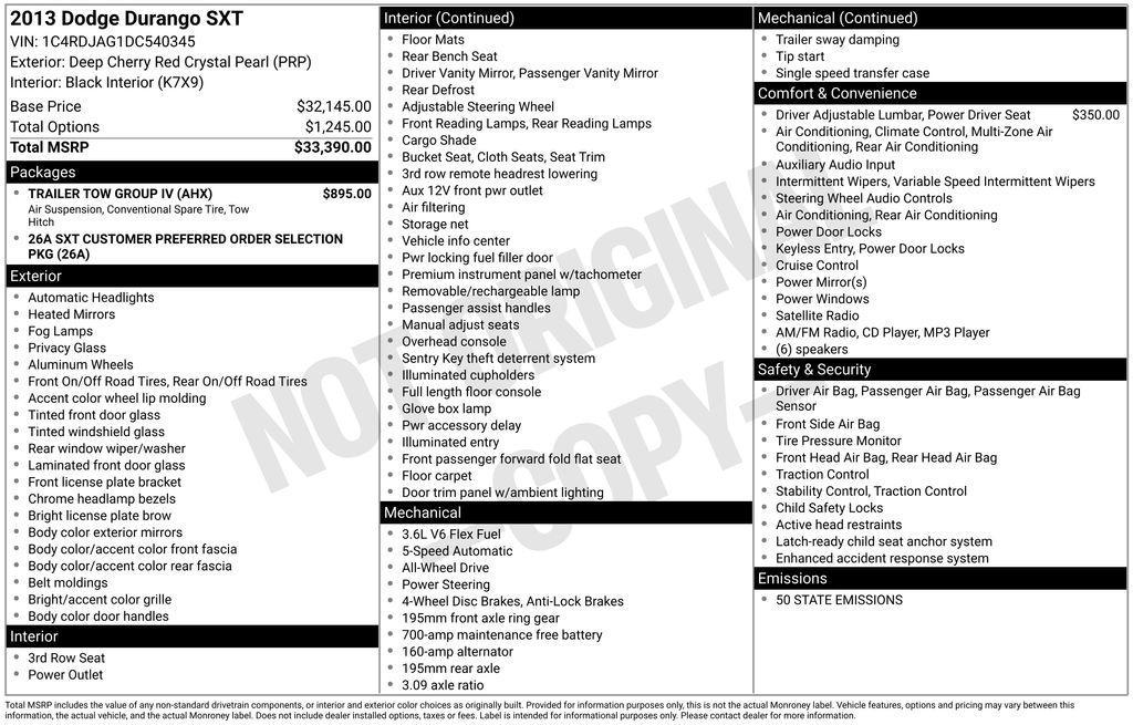 used 2013 Dodge Durango car, priced at $7,922