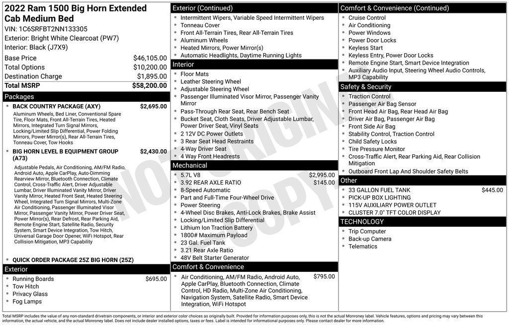used 2022 Ram 1500 car, priced at $23,911