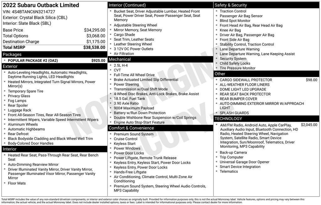 used 2022 Subaru Outback car, priced at $25,911
