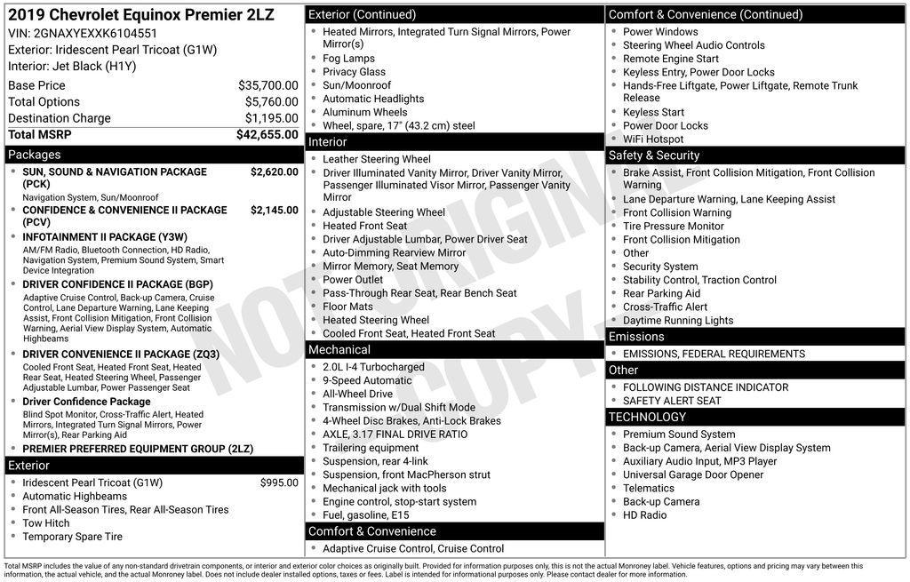 used 2019 Chevrolet Equinox car, priced at $16,922