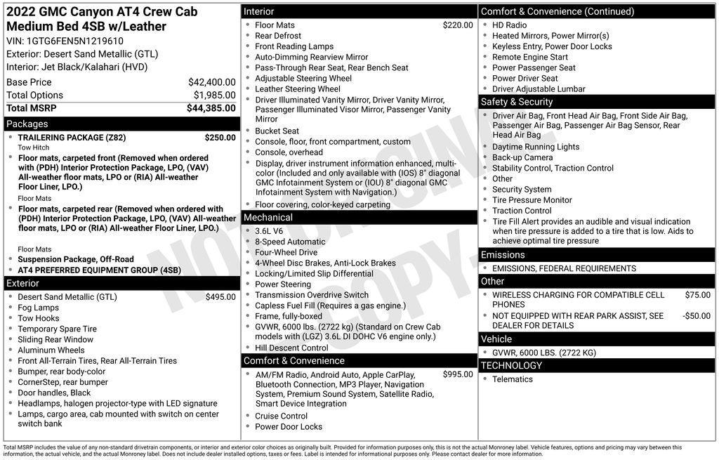 used 2022 GMC Canyon car, priced at $30,933