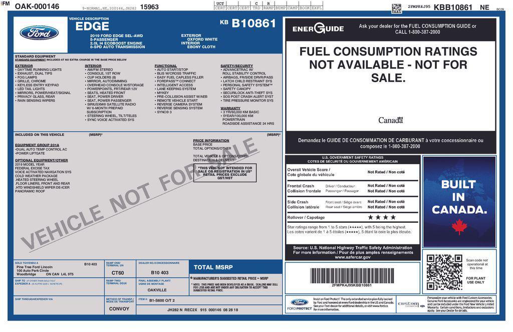 used 2019 Ford Edge car, priced at $12,755