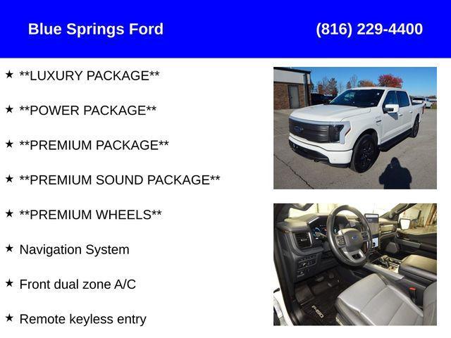 used 2022 Ford F-150 Lightning car, priced at $46,491