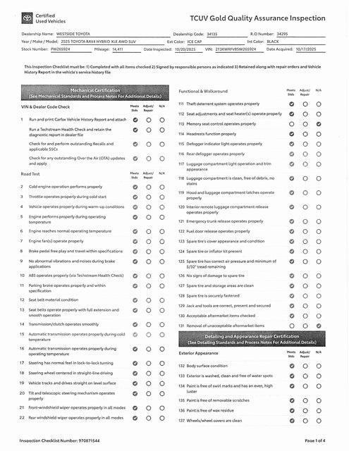 used 2025 Toyota RAV4 Hybrid car, priced at $31,700