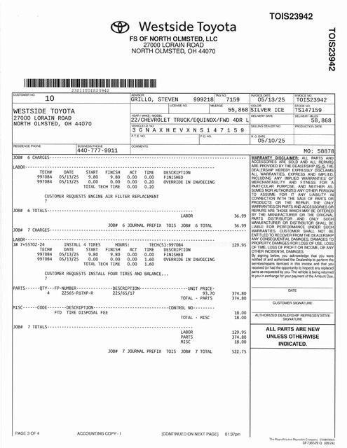 used 2022 Chevrolet Equinox car, priced at $17,500