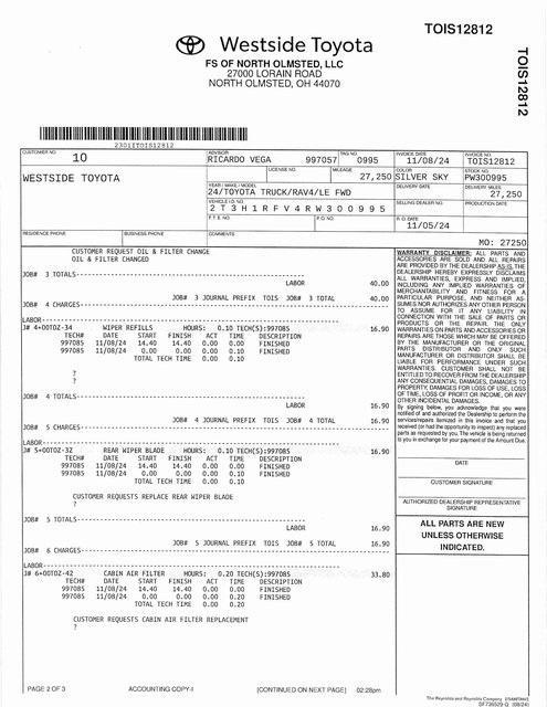 used 2024 Toyota RAV4 car, priced at $26,500