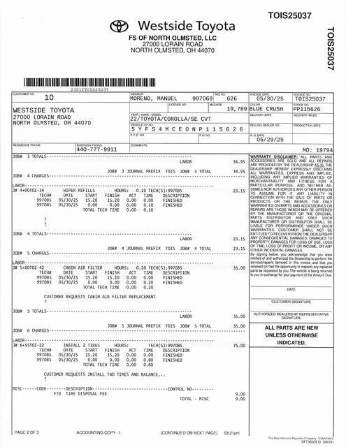 used 2022 Toyota Corolla car, priced at $22,000