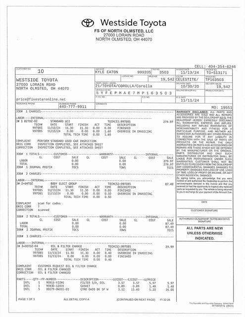 used 2021 Toyota Corolla car, priced at $21,000