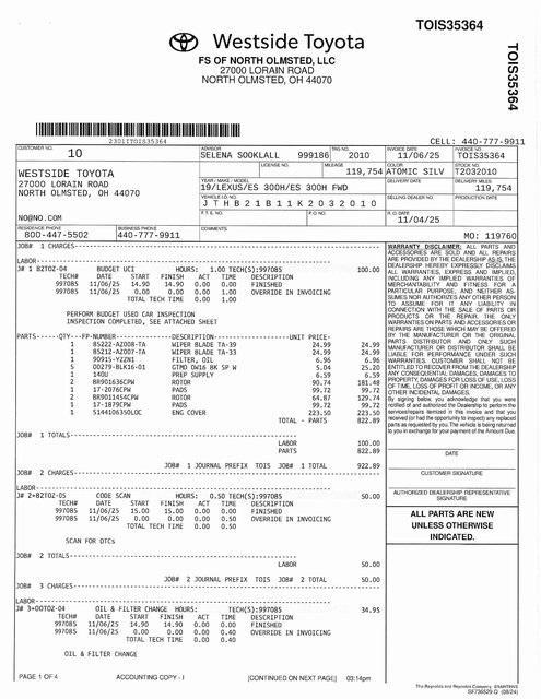 used 2019 Lexus ES 300h car, priced at $20,400