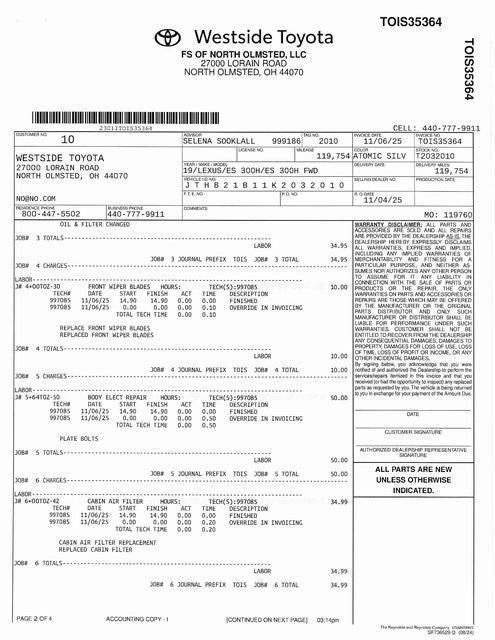 used 2019 Lexus ES 300h car, priced at $20,400