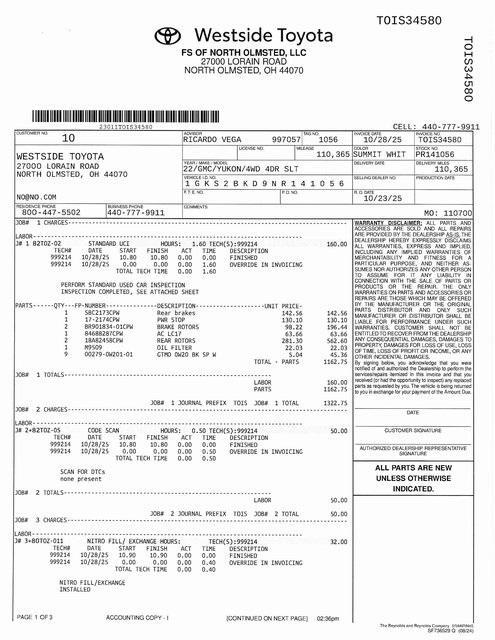 used 2022 GMC Yukon car, priced at $38,400