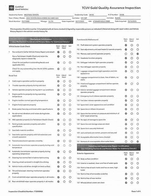 used 2025 Toyota RAV4 Hybrid car, priced at $32,400