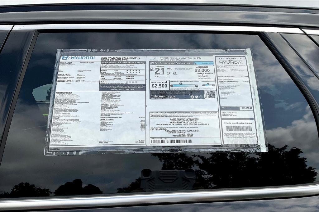 new 2025 Hyundai Palisade car, priced at $56,706