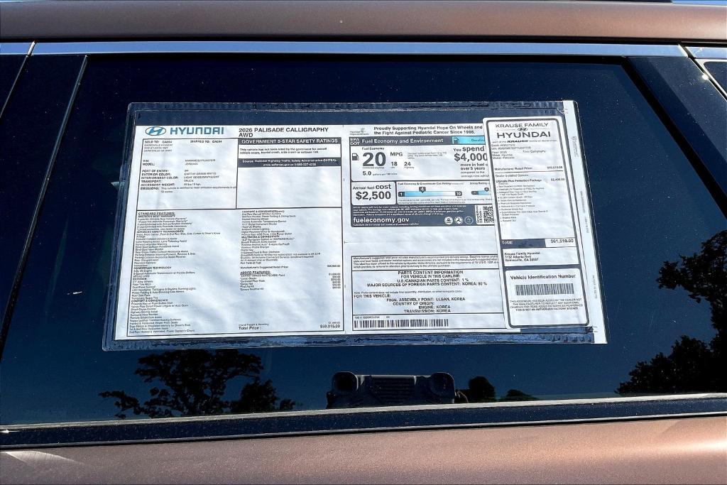 new 2026 Hyundai Palisade car, priced at $60,113
