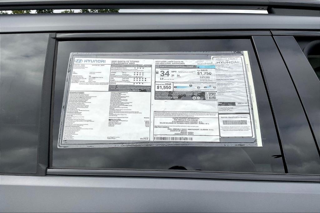 new 2025 Hyundai SANTA FE HEV car, priced at $51,140
