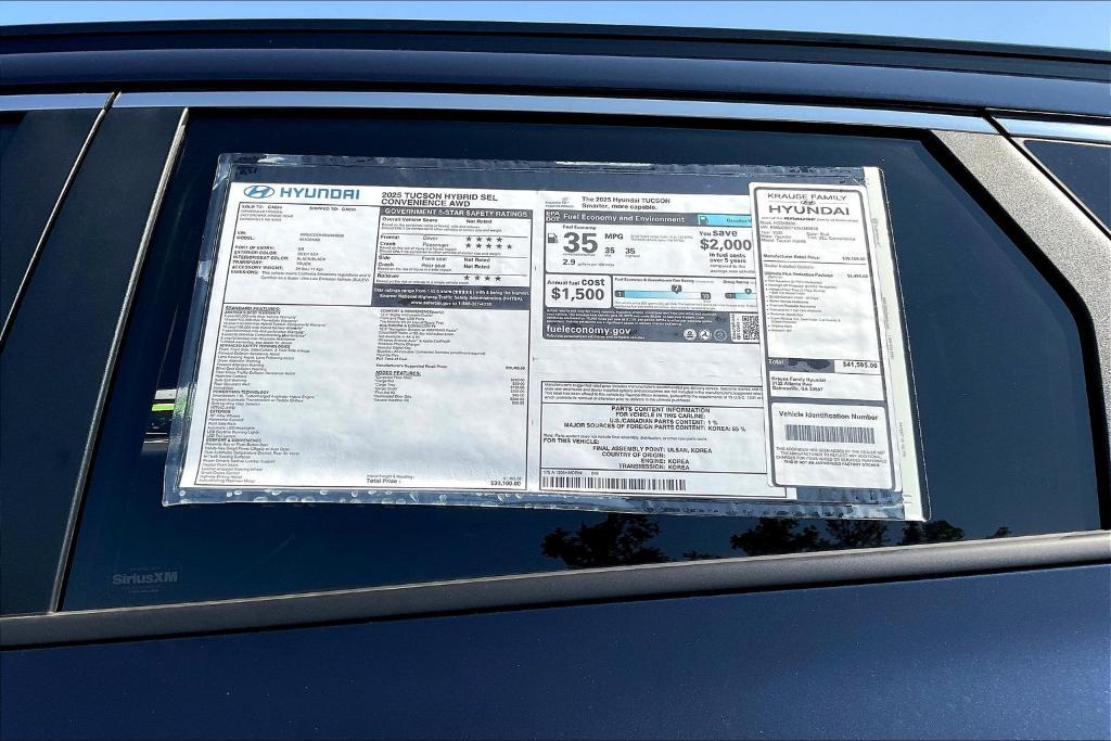 new 2025 Hyundai TUCSON Hybrid car, priced at $38,691