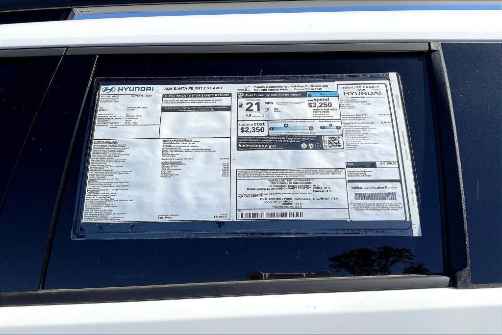 new 2026 Hyundai Santa Fe car, priced at $45,983