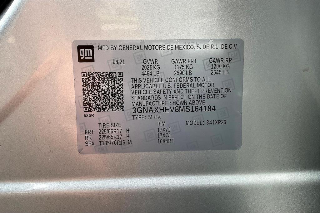used 2021 Chevrolet Equinox car, priced at $15,848