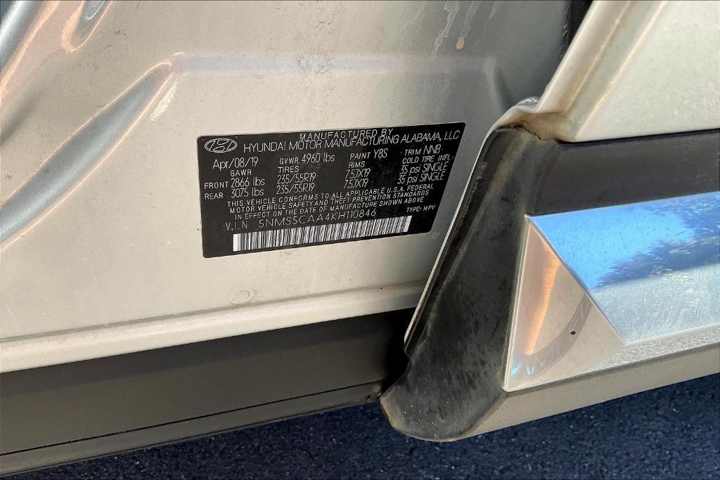 used 2019 Hyundai Santa Fe car, priced at $20,834