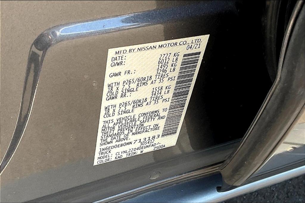 used 2021 Nissan Frontier car, priced at $25,208