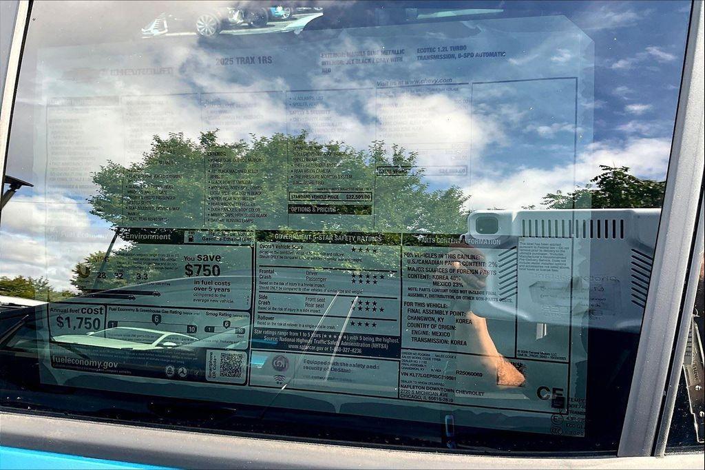 new 2025 Chevrolet Trax car, priced at $22,711