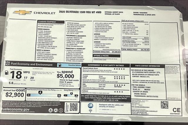 new 2025 Chevrolet Silverado 1500 car, priced at $35,062