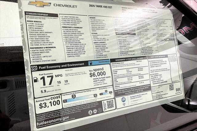 new 2025 Chevrolet Tahoe car, priced at $78,655