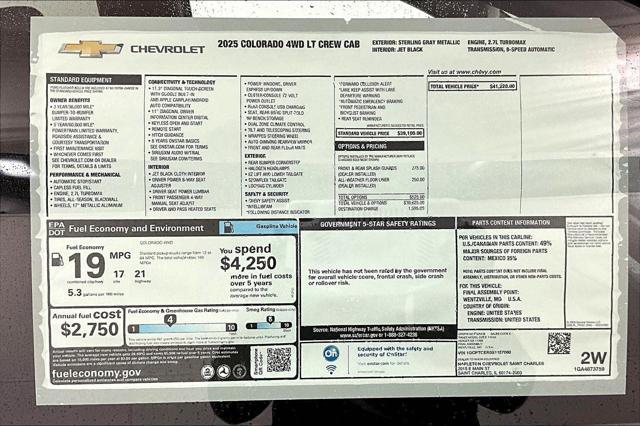new 2025 Chevrolet Colorado car, priced at $40,220