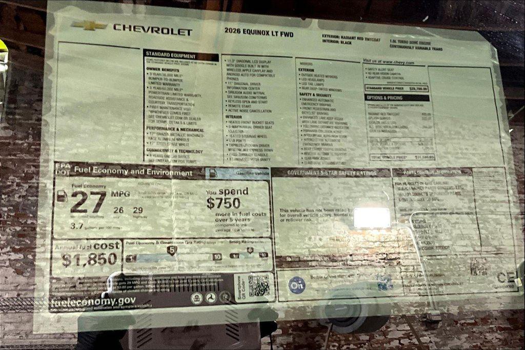new 2026 Chevrolet Equinox car, priced at $28,896