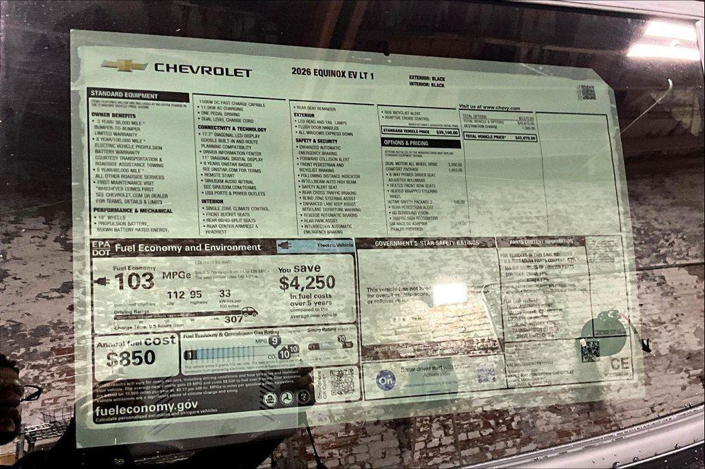 new 2026 Chevrolet Equinox EV car, priced at $37,757