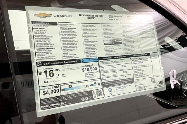 new 2025 Chevrolet Suburban car, priced at $94,945