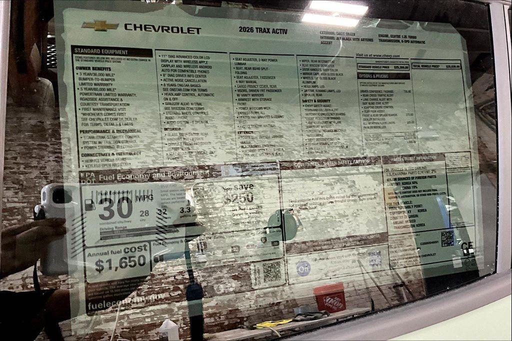 new 2026 Chevrolet Trax car, priced at $27,190