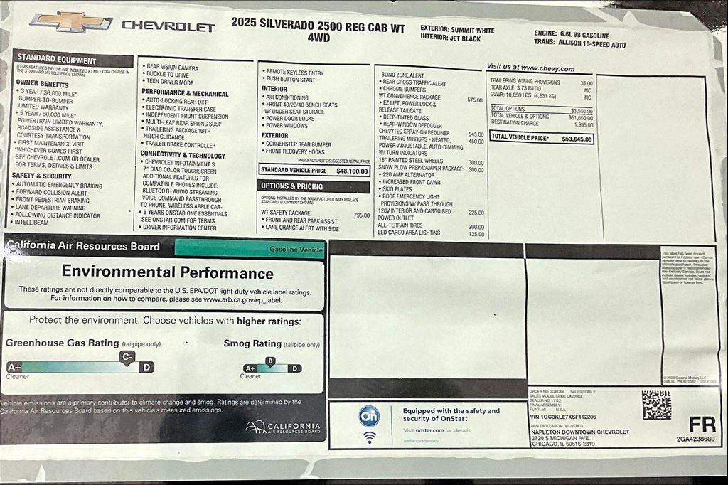 new 2025 Chevrolet Silverado 2500 car, priced at $46,745