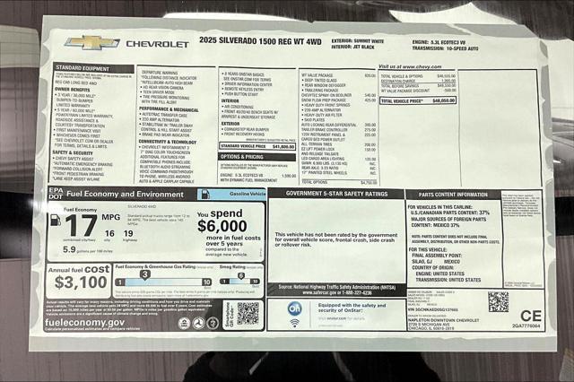 new 2025 Chevrolet Silverado 1500 car, priced at $38,074