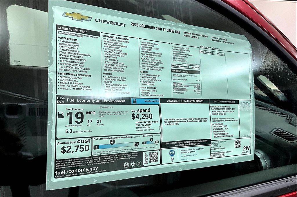 new 2025 Chevrolet Colorado car, priced at $39,711